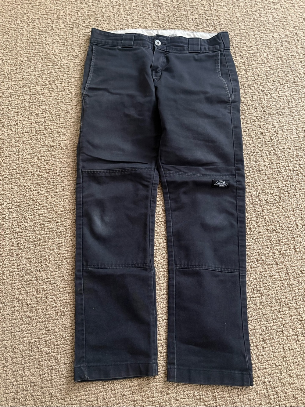 Dickies Black Utility Work Pants with Reinforced Knees